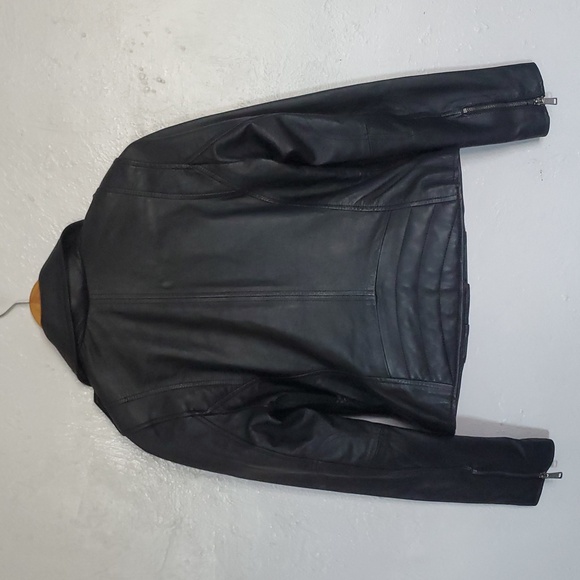 Wilsons Genuine Leather Moto Jacket In Black Size S - Picture 4 of 10